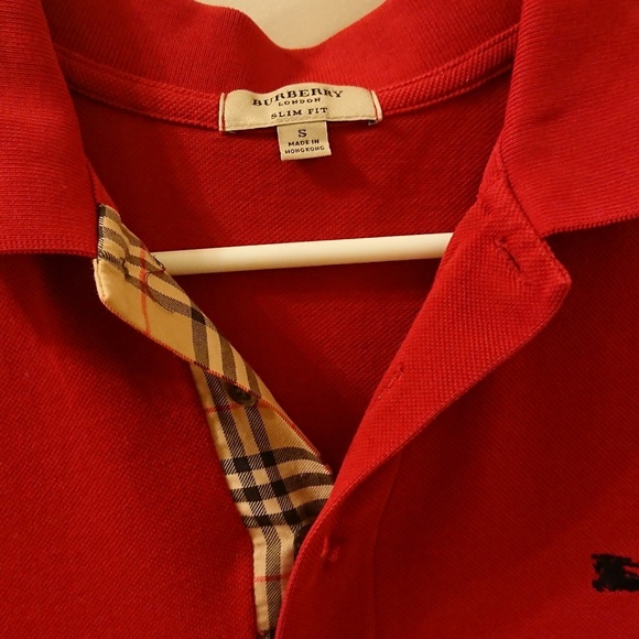 Burberry Tops - Burberry London Red Polo